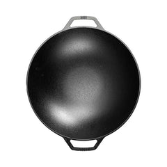 14 Inch Seasoned Cast Iron Wok