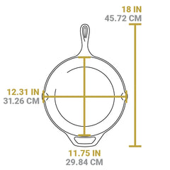 12 Inch Cast Iron Skillet with Handle Holder